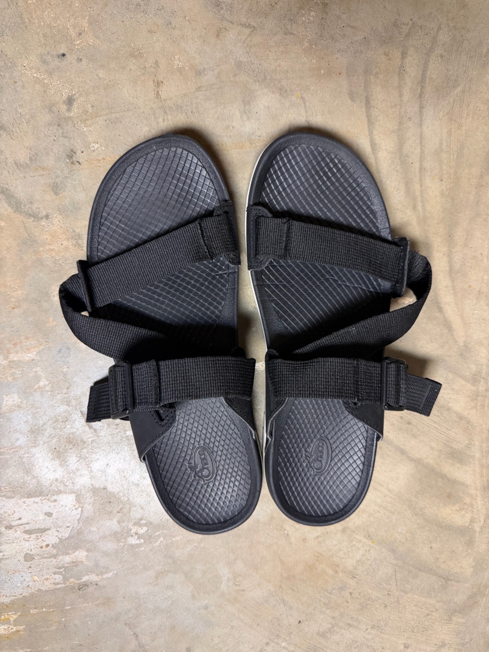 Chaco Black Adjustable Strap Sport Sandals